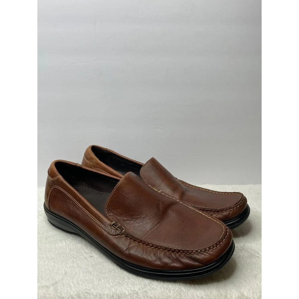 Cole Haan Mens Venetian II Loafers Brown Leather Slip On Dress Shoes 12 M Preppy